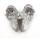 Engelsflügel silber Kantenhocker, Tassengucker Deko für Blumentopf 23560AG
