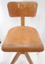 Holz Drehstuhl Vintage Industrial Design verstellbar drehbar gefedert H296