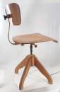 Holz Drehstuhl Vintage Industrial Design verstellbar drehbar gefedert H296