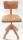 Holz Drehstuhl Vintage Industrial Design verstellbar drehbar gefedert H296