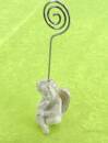 sitzender Engel / Putte als Karten- Fotohalter weiß/gold 12,5/5 cm hoch