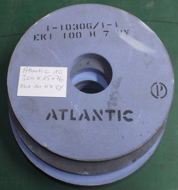 Schleifscheibe Atlantic 300 x 15 x 76 mm EK1 100 H7 VY, 1-10 306/1-1 s. Bild A10