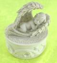 Schatulle mit Engel Glassteinen und Glitzer8 x 7 cm 9cm...