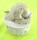 Schatulle mit Engel Glassteinen und Glitzer 8 x 7 cm 9cm hoch Kopf links