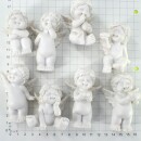 8 verschiedene lustige Engelchen im Set 6 bis 9 cm hoch Kunststein