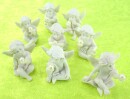 Set mit 8 verschiedene Engel mit Perle Putten Miniengel Kunststein ca 4 cm hoch