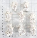 Set mit 8 verschiedene Engel mit Perle Putten Miniengel Kunststein ca 4 cm hoch