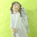 stehender Engel Putte aufwändig bemalt ausdrucksstark 9,5 cm hoch Kunststein