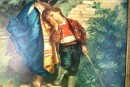 Kopie v. Die Weinlese nach Cecrope Barilli 1882  M. Schneider  im Prunkrahmen H299