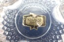 ältere Bleikristall Schale mit Deckel teilvergoldet 18 cm hoch H303