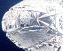 ältere schwere reich verzierte ovale Glasschale 22 x 13 cm H308