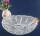 ältere schwere reich verzierte ovale Glasschale 22 x 13 cm H308
