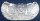 ältere schwere reich verzierte ovale Glasschale 22 x 13 cm H308