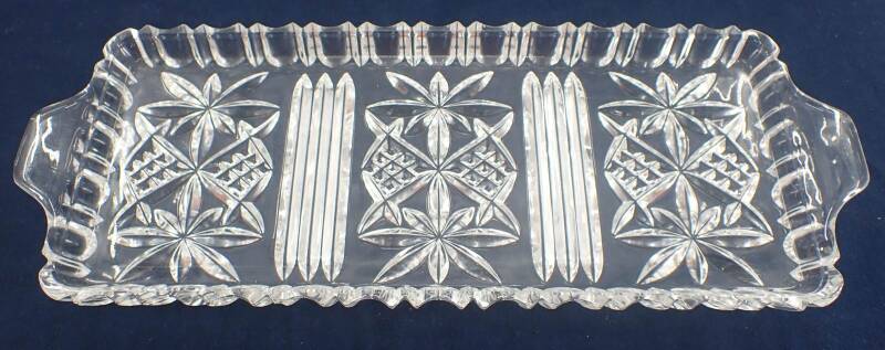 gebrauchte rechteckige Glasschale Vorlegeschale 33,5 x 13 cm  H313