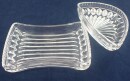 2 gebrauchte Glasschale Snackschalen zusammen 17 x 19 cm  H314