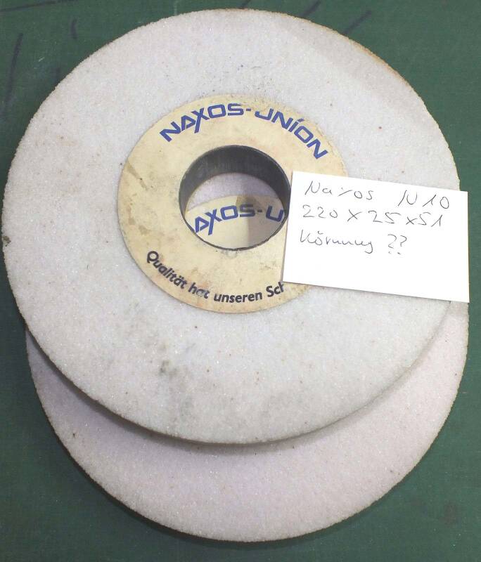 1 St. Schleifscheibe Naxos 220 x 25 x 51 mm Körnung ?? recht grob siehe Bild N10