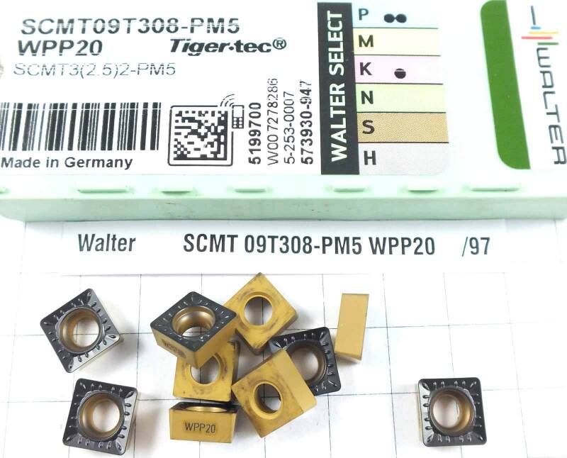 10 St. SCMT 09T308-PM5 WPP20 Walter Wendeplatte Inserts neu NOS mit Mwst. /97