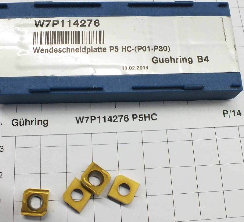 10 St. W7P114276 P5HC Gühring Wendeplatte Inserts NOS unbenutzt mit Mwst. P/14